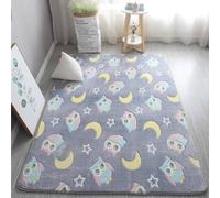 GGBOND Luminous Carpet Glow in the Dark Owl Rugs, Short Plush Sponge Sandwich Soft Comfortable, 100x160cm