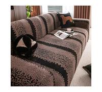 GGCYGG Stretch Sofa Cover: Washable, Warm Snug Fit for 1/2/3/4 Seater Non-Slip Pet Protector for Dogs Cats(Brown,Single seat 90-140cm)