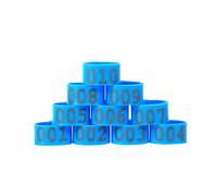 GGFFJ Bands Poultry Foot Rings,Identification Leg Bands, 100Pcs 16mm/20mm/25mm Poultry Chickens Ducks Goose Leg Bands Rings Clip-On Poultry Identification Band (Color : Red, Size : 25mm)(Blue,20mm)