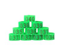 GGFFJ Bands Poultry Foot Rings,Identification Leg Bands, 100Pcs 16mm/20mm/25mm Poultry Chickens Ducks Goose Leg Bands Rings Clip-On Poultry Identification Band (Color : Red, Size : 25mm)(Green,25mm)