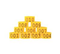 GGFFJ Bands Poultry Foot Rings,Identification Leg Bands, 100Pcs 16mm/20mm/25mm Poultry Chickens Ducks Goose Leg Bands Rings Clip-On Poultry Identification Band (Color : Red, Size : 25mm)(Yellow,25mm)