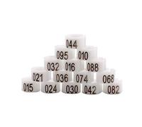 GGFFJ Bands Poultry Foot Rings,Identification Leg Bands, 100Pcs 16mm/20mm/25mm Poultry Chickens Ducks Goose Leg Bands Rings Clip-On Poultry Identification Band (Color : Red, Size : 25mm)(White,20mm)