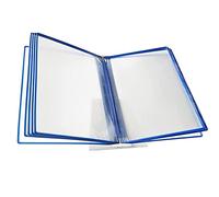 GGFFJ Flip File Holder, Wall Mounted Poster Flip Book Display, With 10 A4 Pockets Catalog Organizer for Consultation and Presentation(Blue)(Blue,Blue)