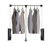 GGFFJ Pull Down Clothes Rail,Retractable Heavy Duty Wardrobe Rail,510mm-1210mm Adjustable,Weight Capacity 20KG,for Hanging Clothes(510-660mm)(660-890mm)