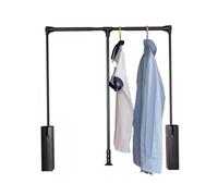 GGFFJ Pull Down Hanging Rail for Wardrobe,510-1210mm Adjustable Clothes Rail,Telescopic Lift with Soft Return,Weight Capacity 20KG,for Hanging Clothes(Brown,510-660mm)(Brown,890-1210mm)