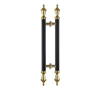 GGFFJ Sliding Door Handles, Handle Barn Push Pull Modern,Internal External and Pulls Large Sturdy Wood Shed(Black,Length 60cm(24inch))