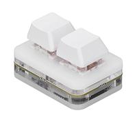 GGFFJ Wireless Bluetooth Mini Keyboard 2 Key Keypad, Red Axis Programmable Mechanical Gaming Keyboard, One Handed Mini 2 Keys USB Keypad for Macro Or Rhythm Games, with USB Cable & Caliper (White)