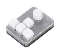 GGFFJ Wireless Bluetooth Mini Keyboard Mini 4 Keys Keypad, One Handed Macro Mechanical Keyboard with RGB Lights, 4 Keys & 1 Knob, Portable Programmable Gaming Keypad