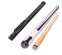 GGGG Pool Cue,58-Inch 18-21 Ounces Maple Pool Cue Stick Billiard Room Accessories,Grip Diameter 32.5mm,for Nine Ball/White/Pole Bag