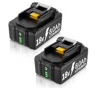 GGiking 2×8.0Ah Replacement Battery Compatible with Makita18V LXT Tools