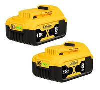 GGiking 2-Pack18V 8.0Ah Replacement Battery for Dewalt 18V Battery