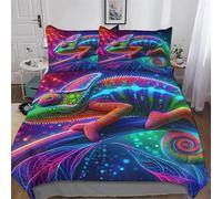 GGJJTT Animal Chameleon Duvet Cover Print Bedding Comforter Cover for Boys And Girls Soft Microfiber Quilt Cover 2 Piece with Pillowcase Single135x200cm