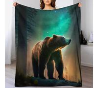 GGJJTT Bear Blanket Warm Adult Super Soft Blanket Anti-pilling Machine Washable Throw Blanket For Adults & Kids 3D Print （130×150cm）