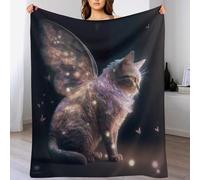 GGJJTT Cat Blanket Warm Adult Super Soft Blanket Anti-pilling Machine Washable Throw Blanket For Adults & Kids 100×130cm