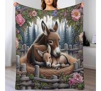 GGJJTT Donkey Fleece Blanket Travel Nap Throws Plush Blanket Super Soft Flannel Blankets For Couch, Bed, Sofa For All Seasons 130×150cm