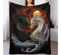 GGJJTT Dragon Throw Blankets Soft Warm Comfortable Throws for Couch Flannel Blanket Bed Throw for Bedroom Couch Travel Kids130×150cm