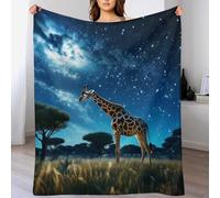 GGJJTT Giraffe Blanket Printed Throw Blankets for Kids Child Adults Soft Warm Flannel Blanket for Bed And Couch Bedroom Decor 140×180cm