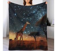 GGJJTT Giraffe Blanket Throw Bedspread Soft Fluffy Warm Light Flannel Fabric Perfect for Adults Or Children's Gifts 180×200cm