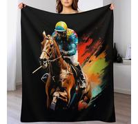 GGJJTT Horse Racing Blanket Soft Flannel Soft Blanket Gifts 3D Home Decoration For Bed Couch Sofa Chair Bed Blanket（130×180cm）