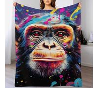 GGJJTT Monkey Blanket Anti Pilling Fleece Throw Blankets for Sofa Bed 3D Blanket Soft Four Seasons Living Room Travel Outdoor 140×180cm