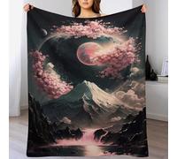 GGJJTT Neon Japanese Landscape Fluffy Soft Throw - Flannel Throw-Anti-pilling Blanket Throws - Versatile Blanket Home Decor for Bed Sofa Travel150×200cm