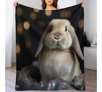 GGJJTT Rabbit Soft Plush Throw Blanket Warm Cozy Fur Throws for Sofa, Couch, Chair, Anti-pilling Quality Washable Bed Blanket, 140×180cm