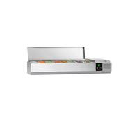 GGM Gastro | AGG163END | Refrigerated display case PREMIUM - 1600x335mm - 7x GN 1/4