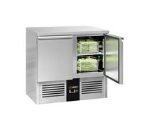 GGM Gastro Commercial Counter Fridge, 240L Capacity, 903x700x876mm, 2-Door Configuration, Static Cooling, Automatic Defrost, Stainless Steel AISI 304