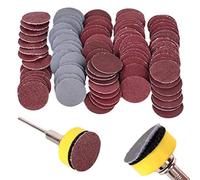 Ggnaxivs 1 Inch 100 Pcs Sanding Discs Pad Kit Round Sandpaper Hook Loop Sander Backer
