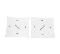 Ggnaxivs 2pcs Guitar Fingerboard Fretboard Saddle Nut Radius Gauge Measuring Stainless Steel Tool