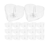 Ggnaxivs 30PCS Heart Shaped Tea Light Candle Cups with Wicks Clear Love Heart Candle Wax Tins Jars Cases for DIY Candle Making