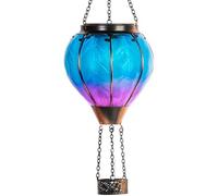 Ggnaxivs Art & Solar Hot Air Balloon Lantern - Hanging Solar-Powered LED Lights, Waterproof Portable Decorative