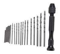 Ggnaxivs Hand Drill Bits Set 31Pcs Hand Drill Set Precision Pin Vise Micro-Mini Twist Drill Bits for Metal Wood, Delicate Manual Work, Electronic Assembling and Model Making, DIY Drilling