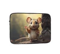 GGNKDL A Little Mouse Saying Hello Pattern Shockproof Portable Laptop Sleeve Bag 10 inch for Men Women Business Travel, Office Daily Use