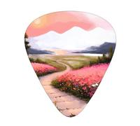 GGNKDL A path full of flowers Prints Guitar plectrum 12 pieces with three thickness plectrum combinations suitable for bass and ukulele