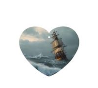 GGNKDL A ship in the storm prints 6-piece Heart Shape car air freshener with hanging type car accessories