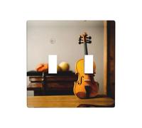 GGNKDL A violin printing Switch cover decorative wall panel suitable for residential and commercial areas 4.5x4.5 In