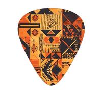 GGNKDL african style patchwork Prints Guitar plectrum 12 pieces with three thickness plectrum combinations suitable for bass and ukulele