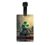 GGNKDL Angry Little Dinosaur Prints Luggage Tags and Travel Bag Tags are Suitable for Both Men and Women to Prevent Luggage