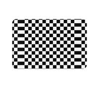 GGNKDL Anti Slip Floor mat Black and White Checkered Printing for Indoor and Outdoor Door mats, Suitable for Bedroom and Bathroom entrances 16x24in