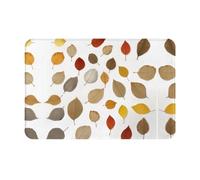 GGNKDL Anti Slip Floor mat Falling Leaves in Autumn Printing for Indoor and Outdoor Door mats, Suitable for Bedroom and Bathroom entrances 16x24in