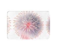 GGNKDL Anti Slip Floor mat Fireworks Blooming in The Night Sky Printing for Indoor and Outdoor Door mats, Suitable for Bedroom and Bathroom entrances 16x24in