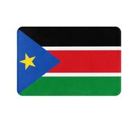GGNKDL Anti Slip Floor mat Flag of South Sudan Printing for Indoor and Outdoor Door mats, Suitable for Bedroom and Bathroom entrances 16x24in
