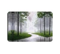 GGNKDL Anti Slip Floor mat Fresh Forest After rain Printing for Indoor and Outdoor Door mats, Suitable for Bedroom and Bathroom entrances 16x24in