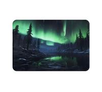GGNKDL Anti Slip Floor mat Northern Lights Printing for Indoor and Outdoor Door mats, Suitable for Bedroom and Bathroom entrances 16x24in