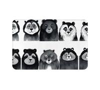 GGNKDL Anti Slip Floor mat Six Ink-wash Animals Printing for Indoor and Outdoor Door mats, Suitable for Bedroom and Bathroom entrances 16x24in