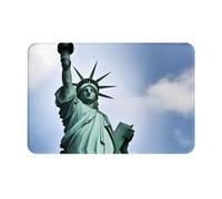 GGNKDL Anti Slip Floor mat Statue of Liberty in NYC Printing for Indoor and Outdoor Door mats, Suitable for Bedroom and Bathroom entrances 16x24in