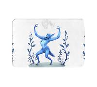GGNKDL Anti Slip Floor mat The Devil Steals The Moon Printing for Indoor and Outdoor Door mats, Suitable for Bedroom and Bathroom entrances 16x24in