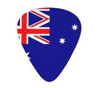 GGNKDL Australian flag Prints Guitar plectrum 12 pieces with three thickness plectrum combinations suitable for bass and ukulele