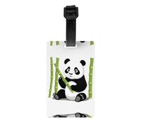 GGNKDL Baby Panda Eating Bamboo Prints Luggage Tags and Travel Bag Tags are Suitable for Both Men and Women to Prevent Luggage